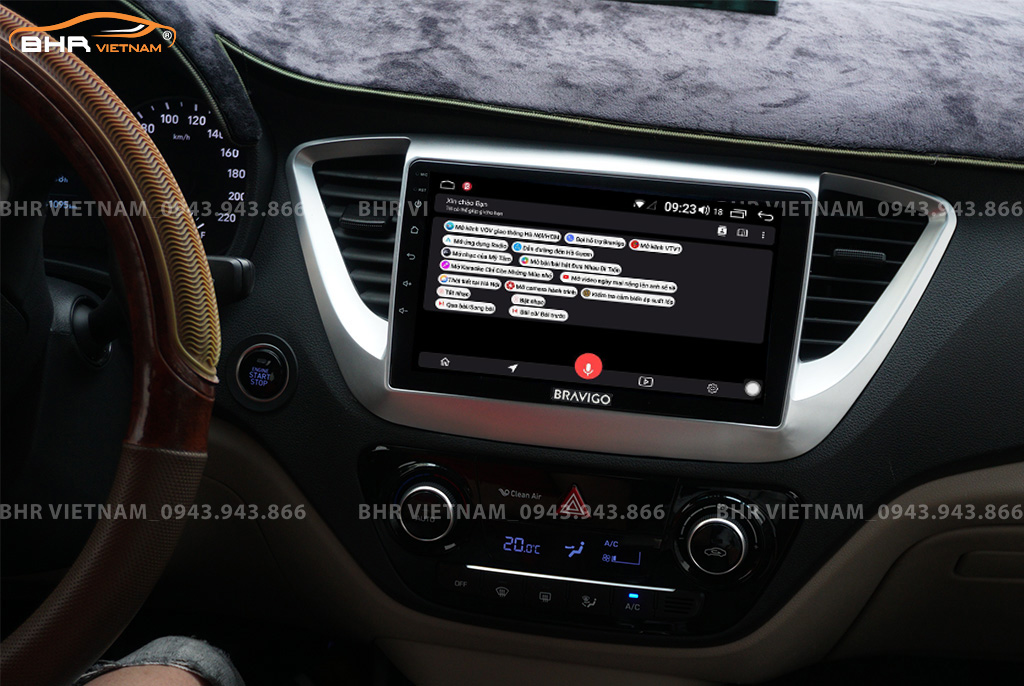 Điều khiển bằng giọng nói thông minh DVD Android Bravigo Air 2 Hyundai Accent 2017 - 2020