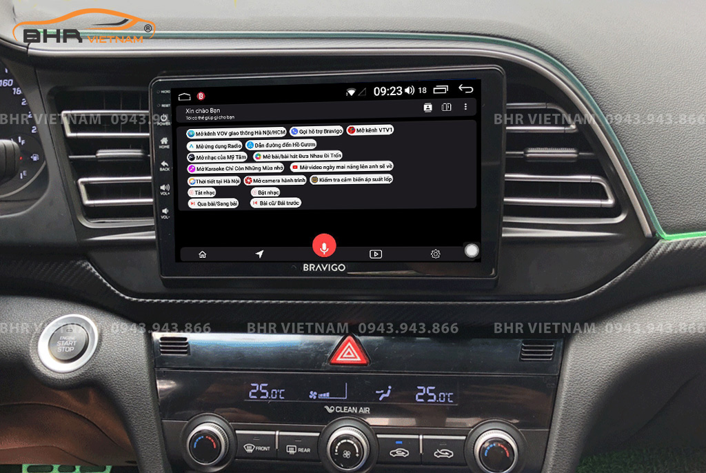 Điều khiển bằng giọng nói thông minh DVD Android Bravigo Air 2 Hyundai Elantra 2016 - nay