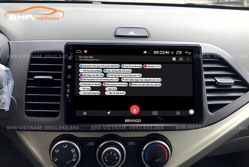 Điều khiển bằng giọng nói thông minh DVD Android Bravigo Air 2 Kia Morning 2011 - 2020