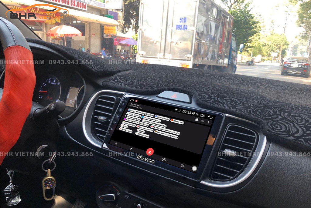 Điều khiển bằng giọng nói thông minh DVD Android Bravigo Air 2 Kia Soluto 2019 - nay