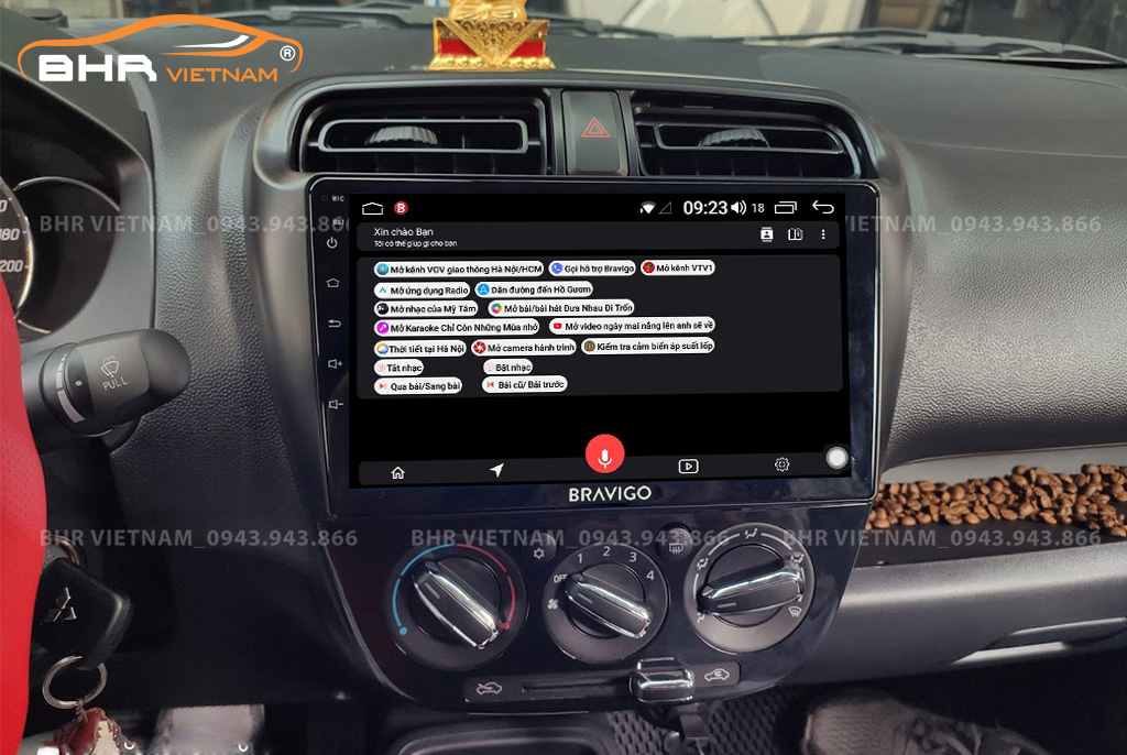 Điều khiển bằng giọng nói thông minh DVD Android Bravigo Air 2 Mitsubishi Attrage 2013 - nay