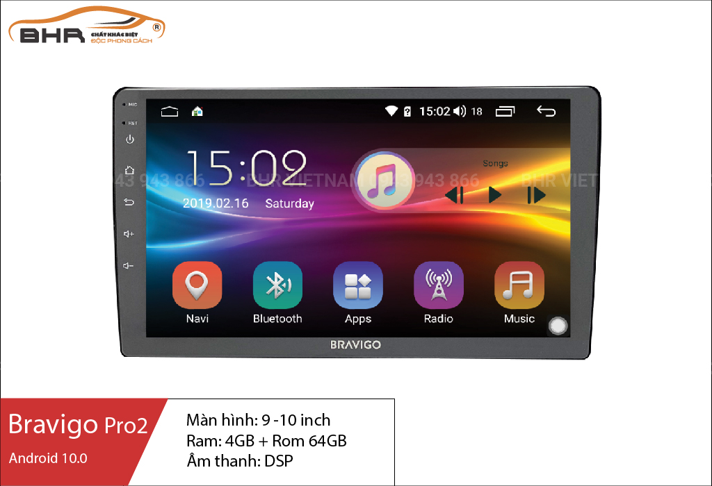 Thông số cấu hình màn DVD Bravigo Pro 2