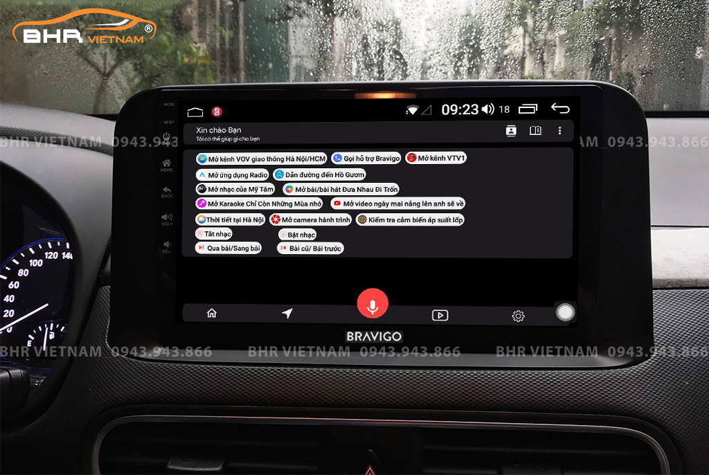 Điều khiển bằng giọng nói thông minh DVD Android Bravigo Pro 2 Hyundai Kona 2018 - nay