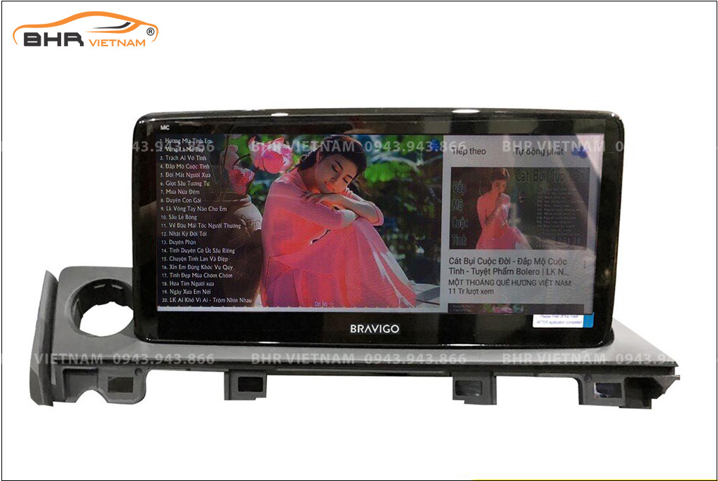 Giải trí Youtube, xem phim sống động trên màn hình DVD Android Bravigo Mazda 6 2018 - nay