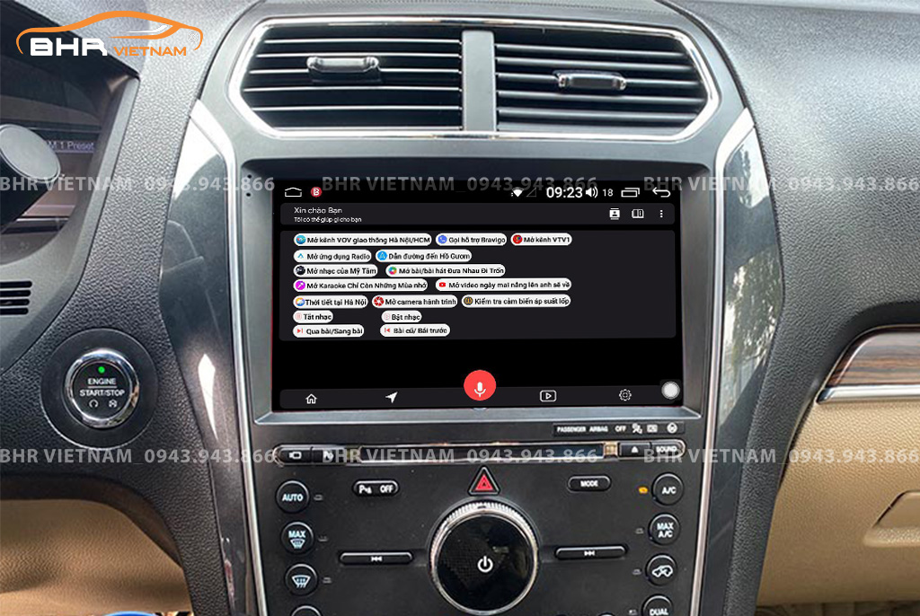 Điều khiển bằng giọng nói thông minh DVD Android Bravigo Ultimate (6G+128G) Ford Explorer 2016 - nay