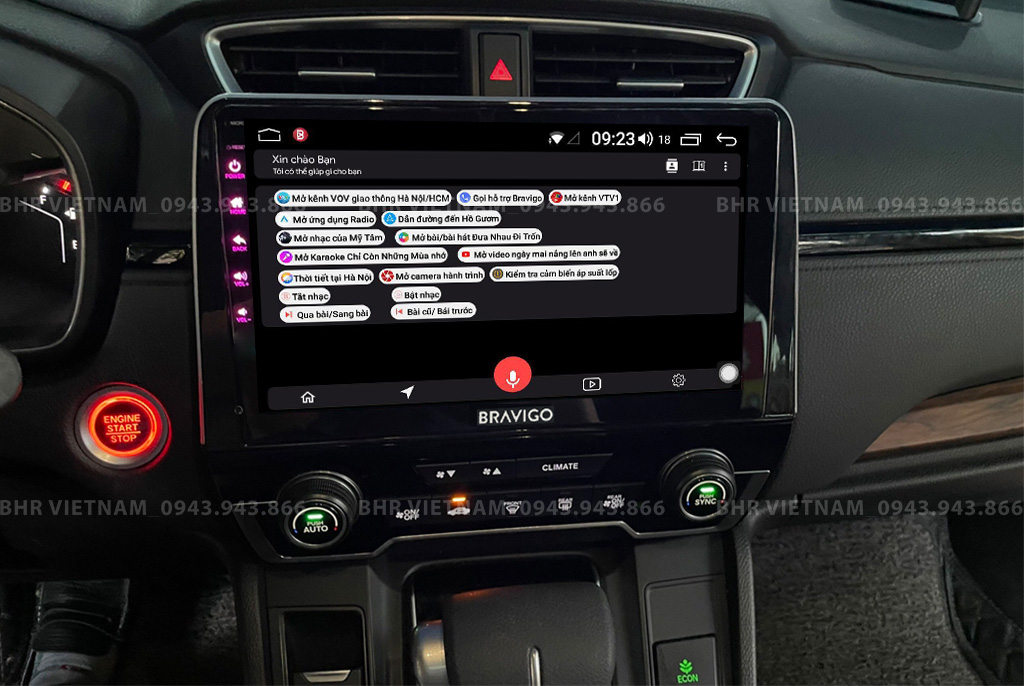 Điều khiển bằng giọng nói thông minh DVD Android Bravigo Ultimate Honda CRV 2018 - nay