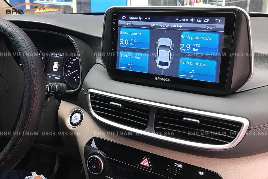 Hình ảnh quan sát cảm biến áp suất lốp Bravigo Ultimate Hyundai Tucson 2019 - nay