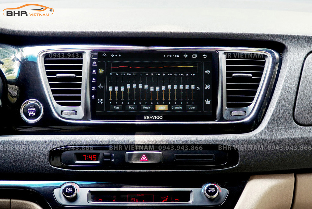 Trải nghiệm âm thanh sống động trên màn hình DVD Android Bravigo Ultimate Kia Sedona 2015 - nay