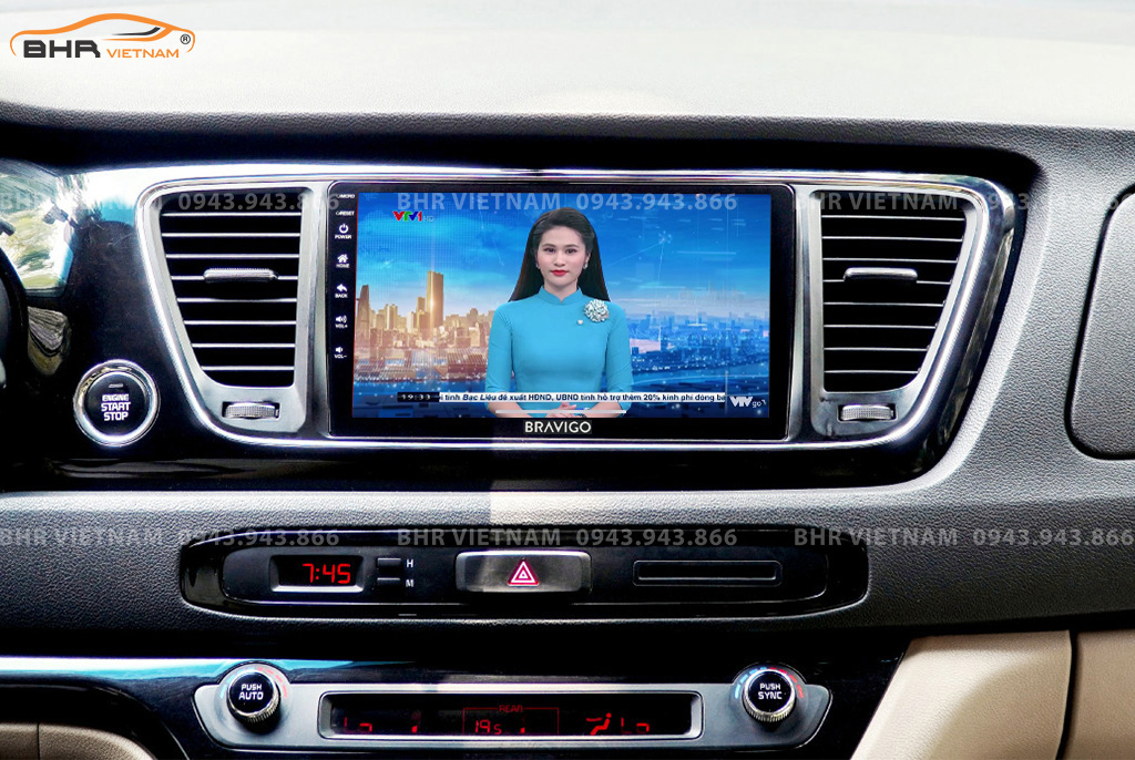 Giải trí Youtube, xem phim sống động trên màn hình DVD Android Bravigo Ultimate Kia Sedona 2015 - nay