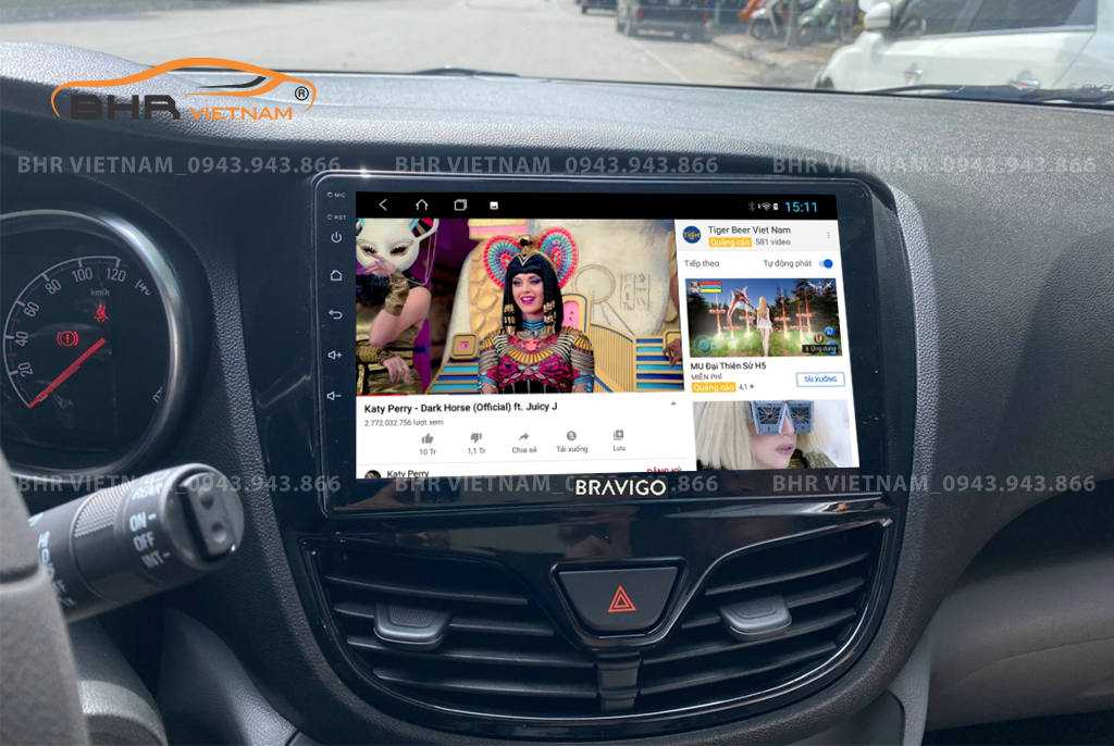 Giải trí Youtube, xem phim sống động trên màn hình DVD Android Bravigo Ultimate Vinfast Fadil 2019 - nay