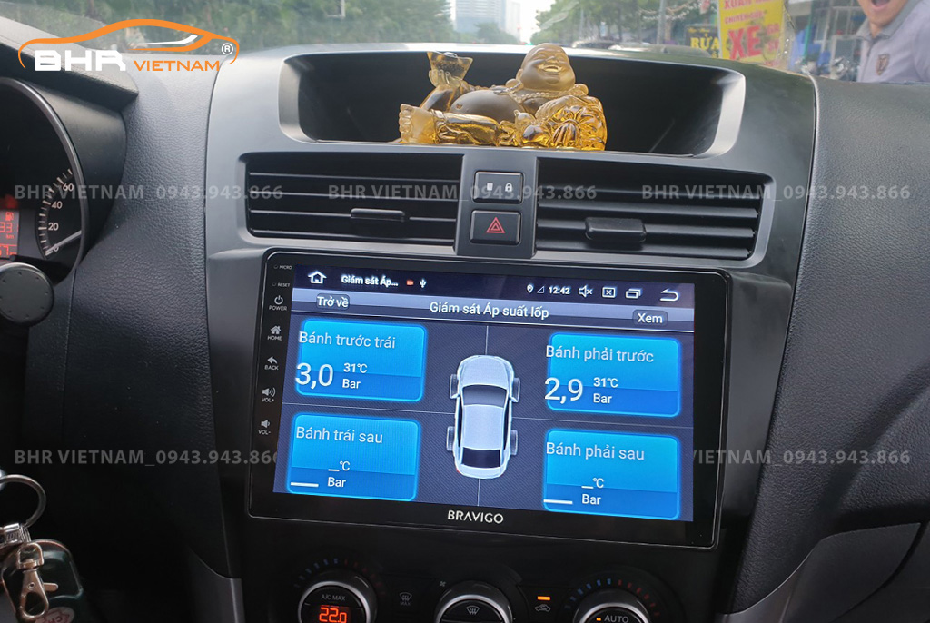 Hình ảnh quan sát cảm biến áp suất lốp Bravigo Ultimate Mazda BT50 2013 - nay