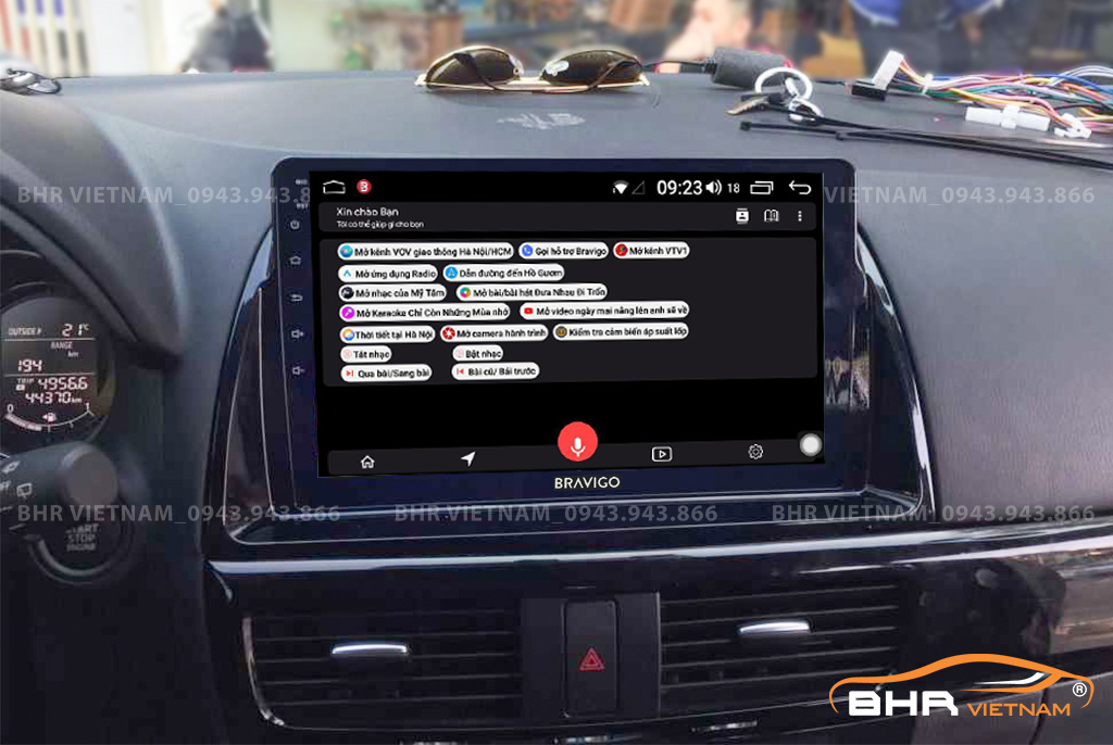 Điều khiển bằng giọng nói thông minh DVD Android Bravigo Ultimate Mazda CX5 2013 - 2016