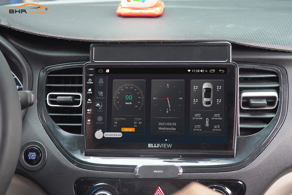 Điều khiển bằng giọng nói thông minh màn hình Elliview S4 Basic Hyundai Accent 2021 - nay