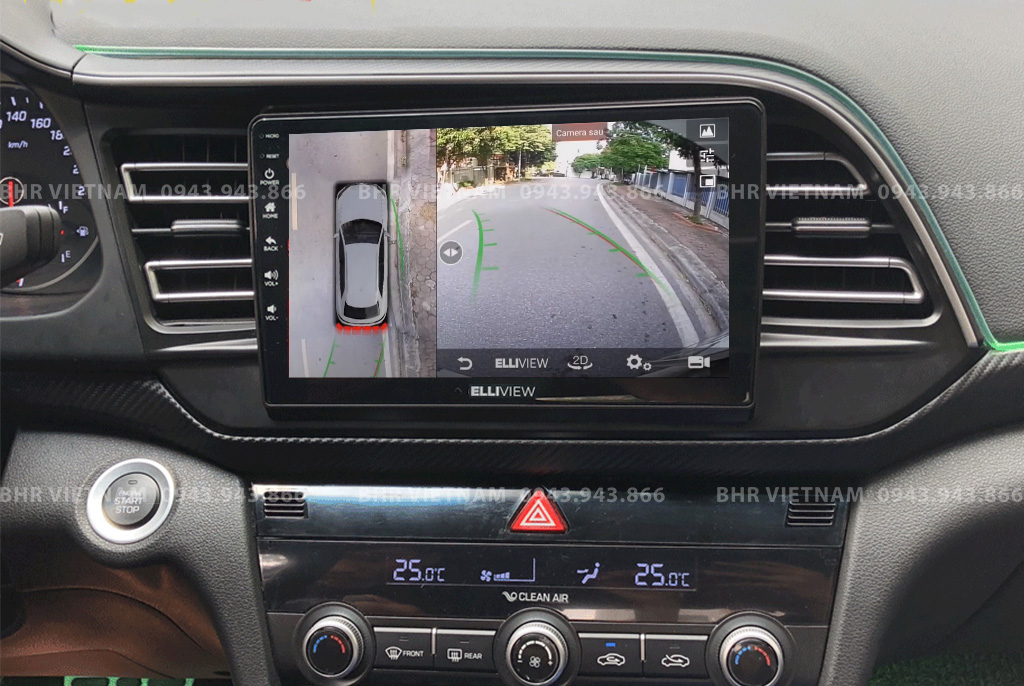 Hình ảnh quan sát từ camera sau Elliview S4 Basic Hyundai Elantra 2016 - nay