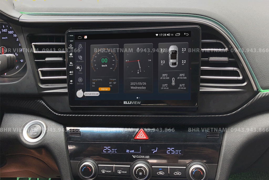 Điều khiển bằng giọng nói thông minh màn hình Elliview S4 Basic Hyundai Elantra 2016 - nay