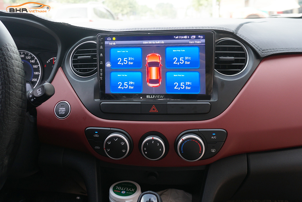 Hình ảnh quan sát cảm biến áp suất lốp Elliview S4 Basic Hyundai i10 2014 - 2020