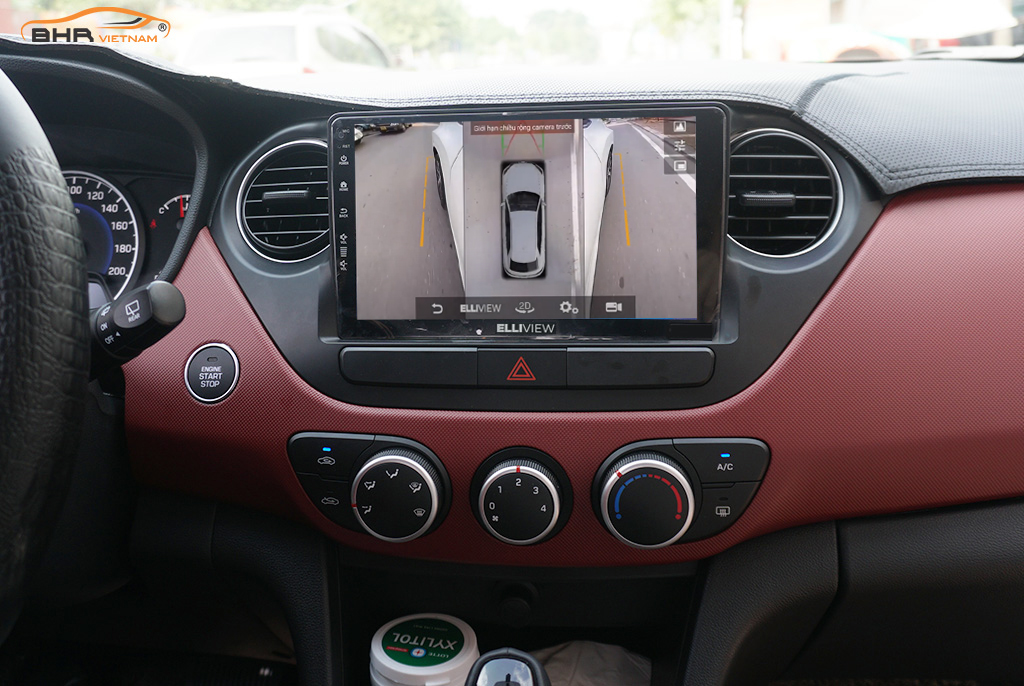 Hình ảnh quan sát 2 bên gương trên màn hình DVD Elliview S4 Basic Hyundai i10 2014 - 2020