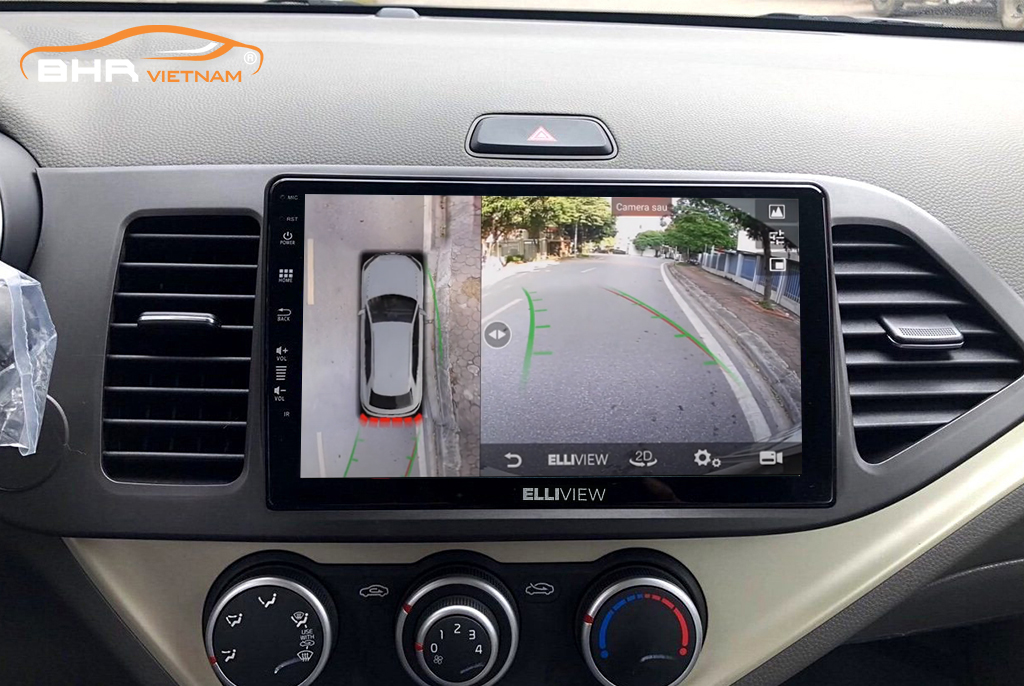 Hình ảnh quan sát từ camera sau Elliview S4 Basic Kia Morning 2011 - 2020