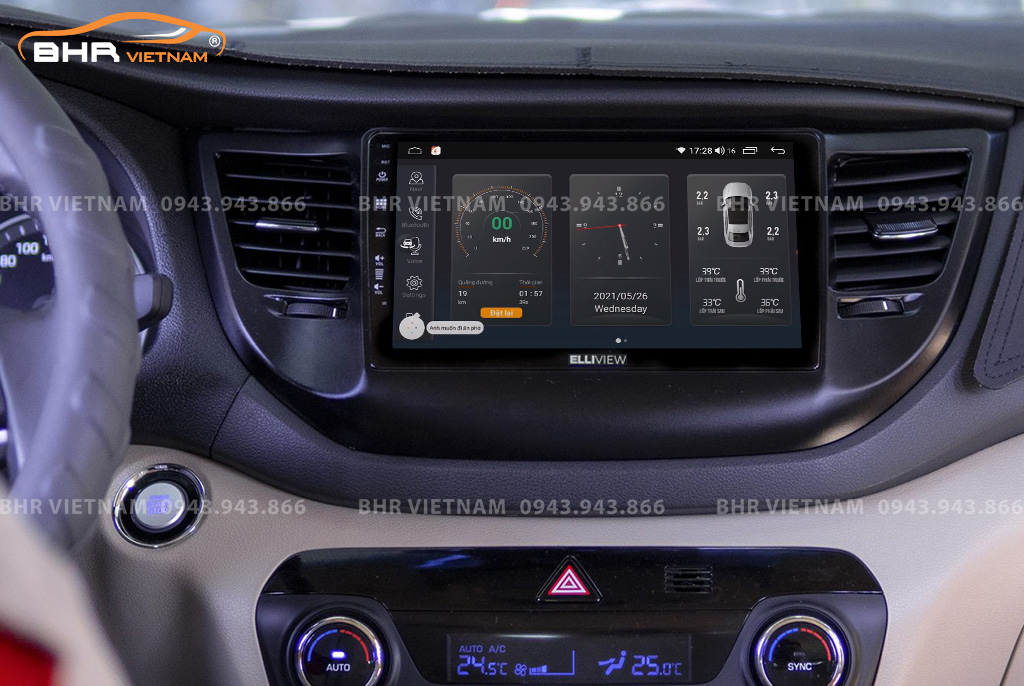 Điều khiển bằng giọng nói thông minh màn hình Elliview S4 Deluxe Hyundai Tucson 2015 - 2018
