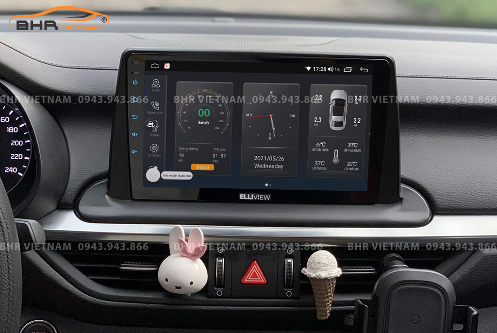 Điều khiển bằng giọng nói thông minh màn hình Elliview S4 Deluxe Kia Cerato 2019 - nay