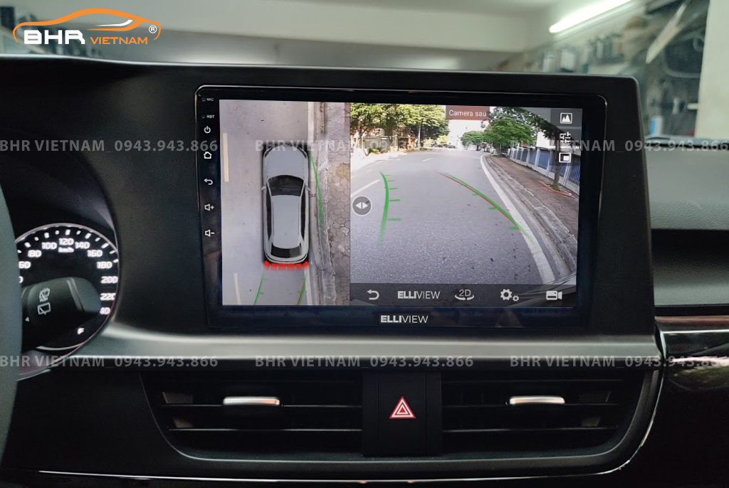 Hình ảnh quan sát từ camera sau Elliview S4 Deluxe Kia Seltos 2020 - nay
