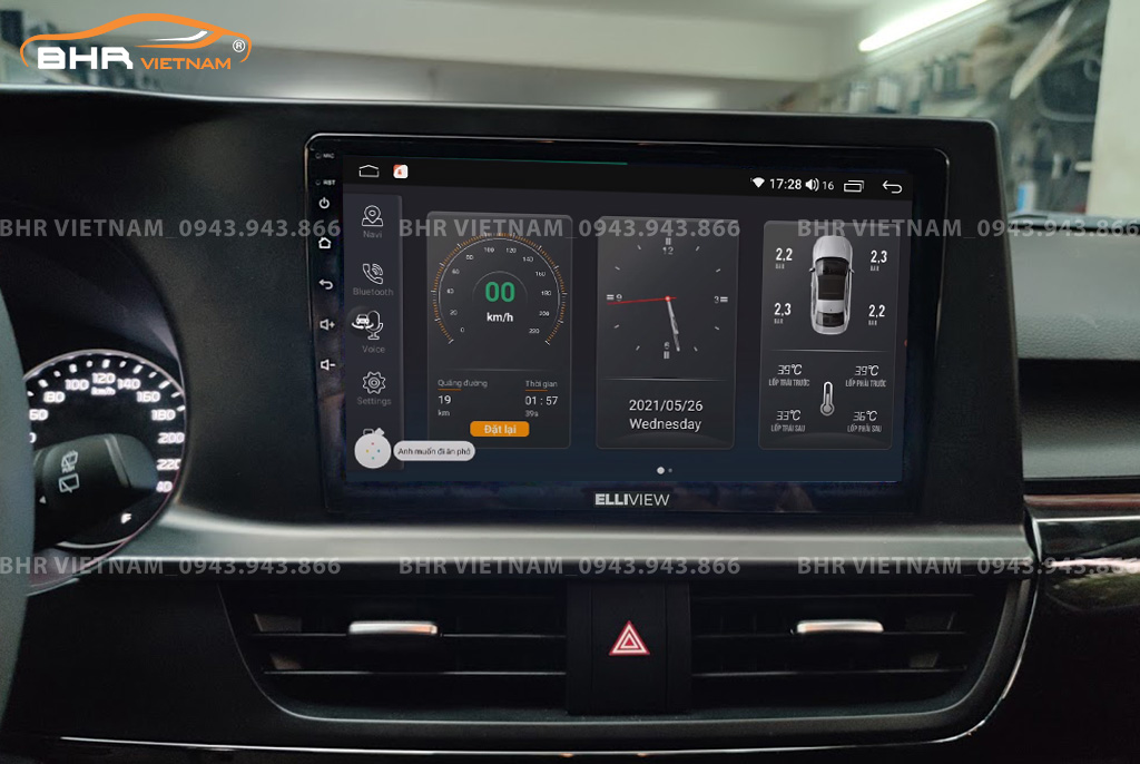Điều khiển bằng giọng nói thông minh màn hình Elliview S4 Deluxe Kia Seltos 2020 - nay