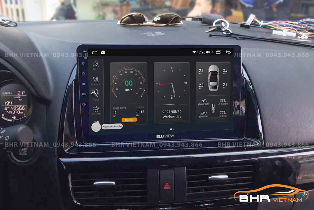 Điều khiển bằng giọng nói thông minh màn hình Elliview S4 Deluxe Mazda CX5 2013 - 2016