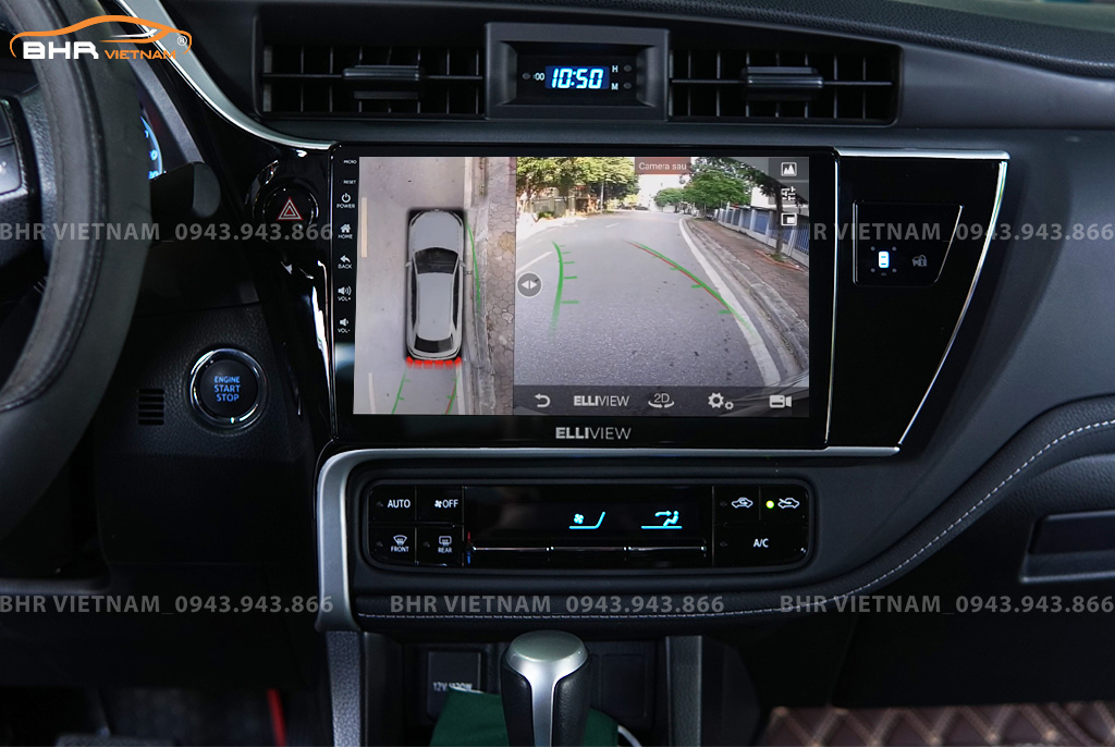Hình ảnh quan sát từ camera sau Elliview S4 Deluxe Toyota Altis 2018 - nay