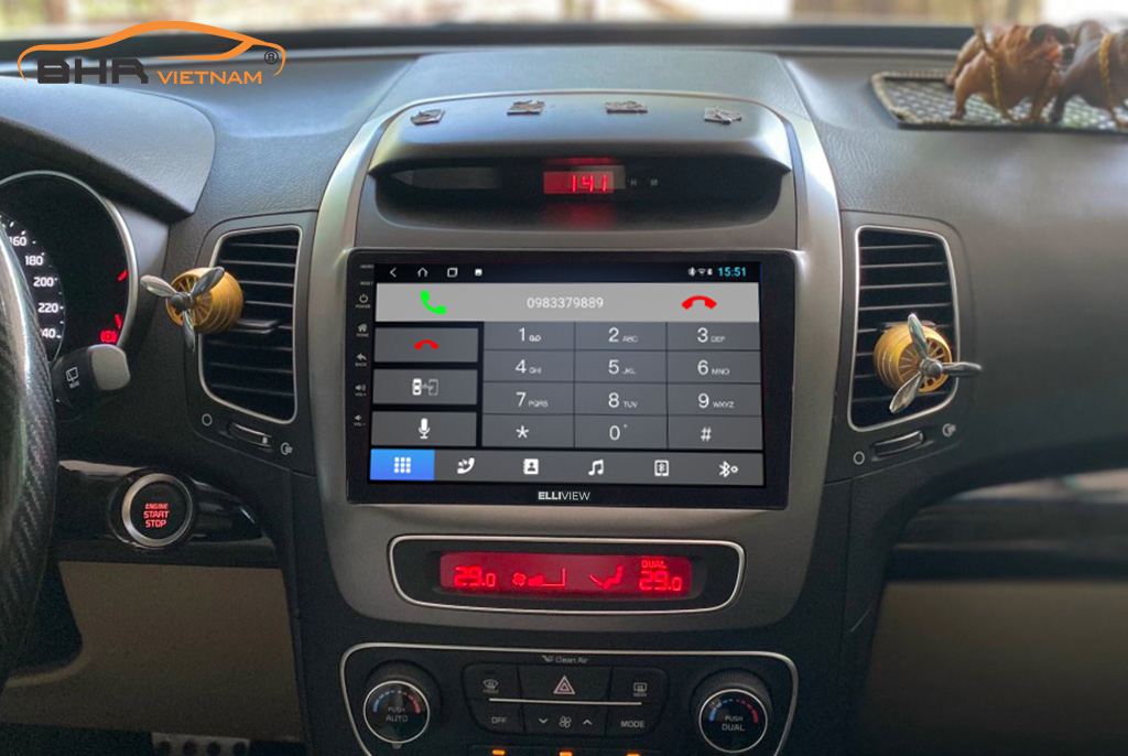 Kết nối điện thoại trên màn hình Elliview S4 Luxury Kia Sorento 2014 - 2020