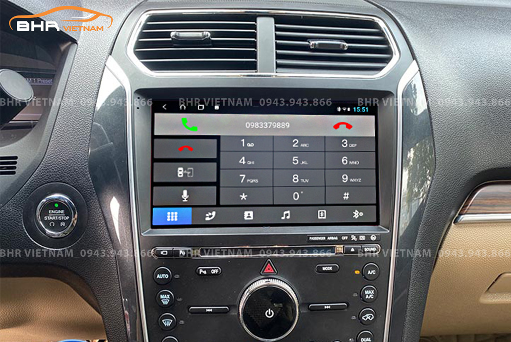 Kết nối điện thoại trên màn hình Elliview S4 Premium Ford Explorer 2016 - nay