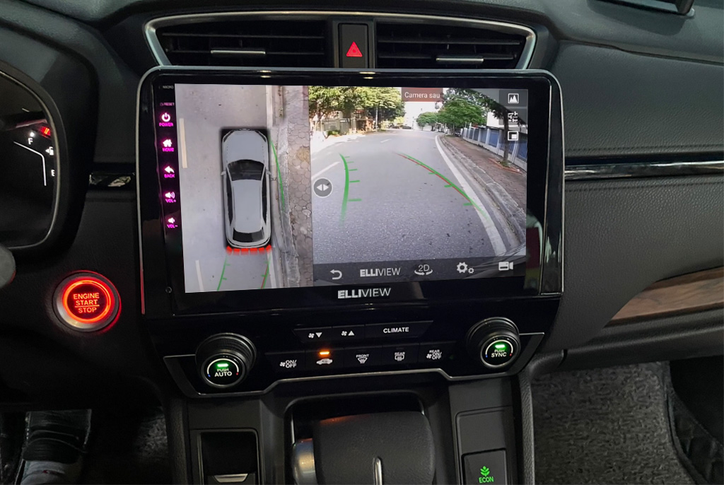 Hình ảnh quan sát từ camera sau Elliview S4 Premium Honda CRV 2018 - nay