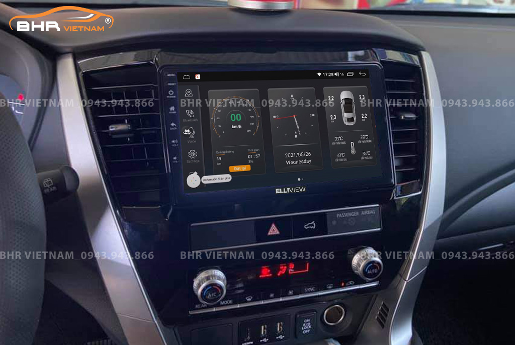 Điều khiển bằng giọng nói thông minh màn hình Elliview S4 Premium Mitsubishi Pajero Sport 2018 - nay
