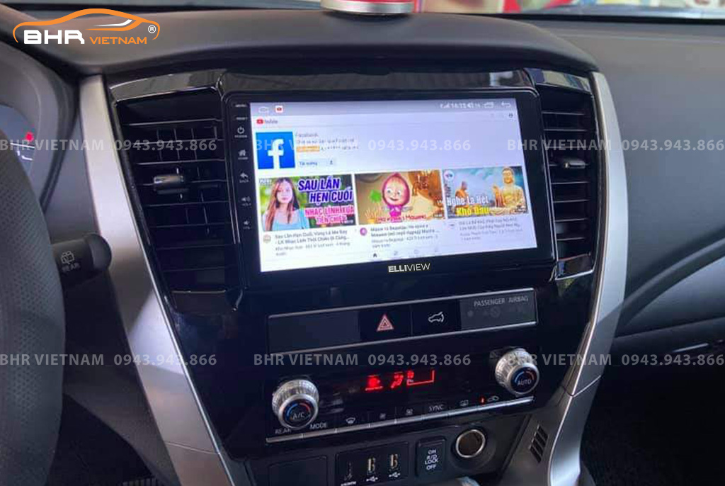 Giải trí Youtube, xem phim sống động trên màn hình Elliview S4 Premium Mitsubishi Pajero Sport 2018 - nay