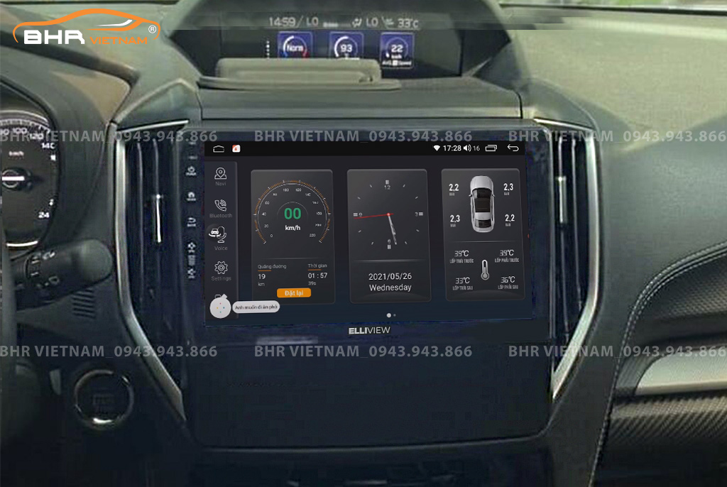 Điều khiển bằng giọng nói thông minh màn hình Elliview S4 Premium Subaru Forester 2020 - nay