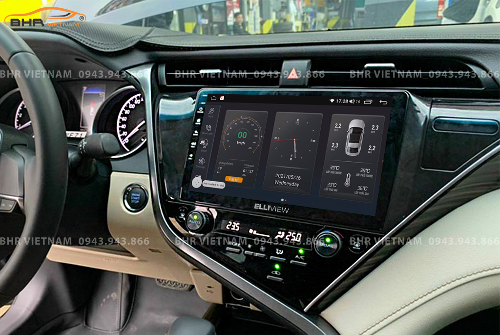 Điều khiển bằng giọng nói thông minh màn hình Elliview S4 Premium Toyota Camry 2019 - nay