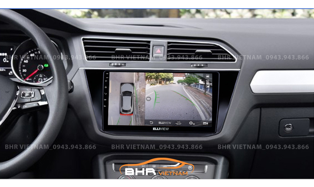 Hình ảnh quan sát từ camera sau Elliview S4 Premium Volkswagen Tiguan 2017 - nay