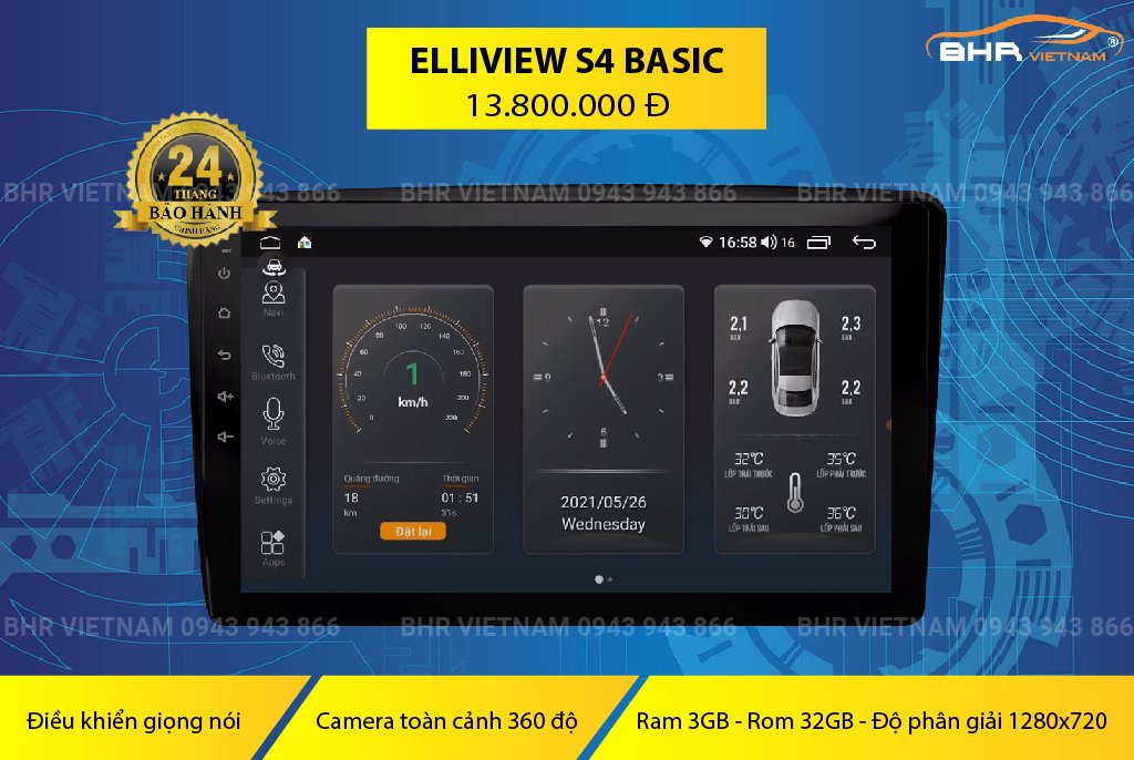 Thông số cấu hình màn hình Elliview S4 Basic