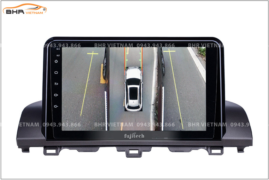 Hình ảnh quan sát 2 bên gương trên màn hình DVD Fujitech 360 Honda Accord 2020 - nay