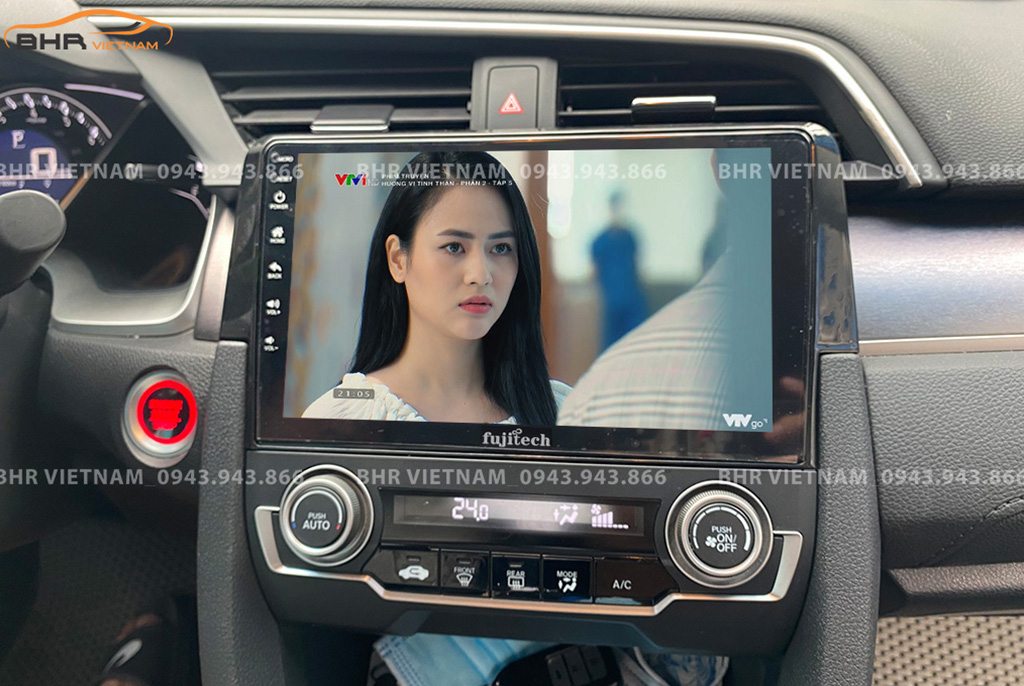 Điều khiển bằng giọng nói màn hình DVD Fujitech 360 Honda Civic 2017 - nay