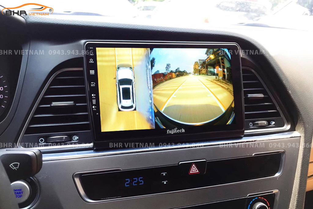 Hình ảnh quan sát camera trước màn hình DVD Fujitech 360 Hyundai Sonata 2017 - 2020