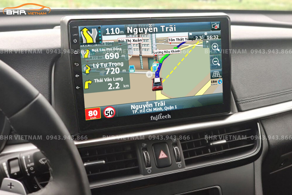Bản đồ chỉ đường Vietmap, Navitel, Googlemap trên màn hình DVD Android Fujitech 360 Kia K5 Optima 2016 - nay