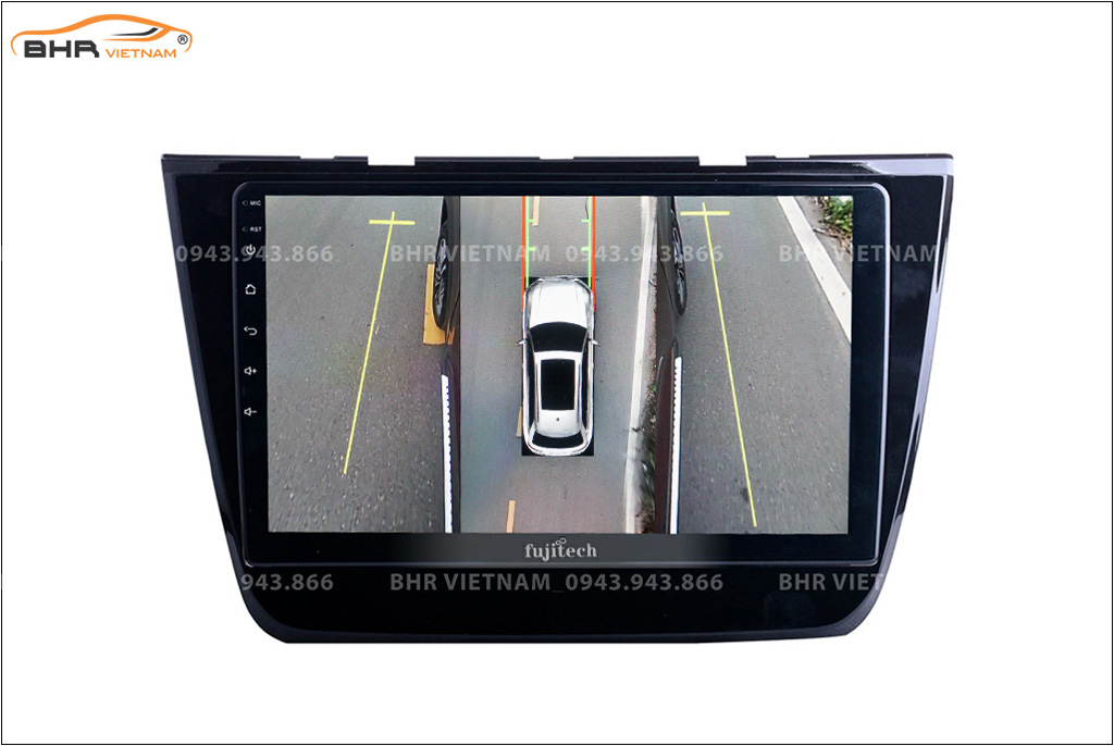 Hình ảnh quan sát 2 bên gương trên màn hình DVD Fujitech 360 MG ZS 2018 - nay
