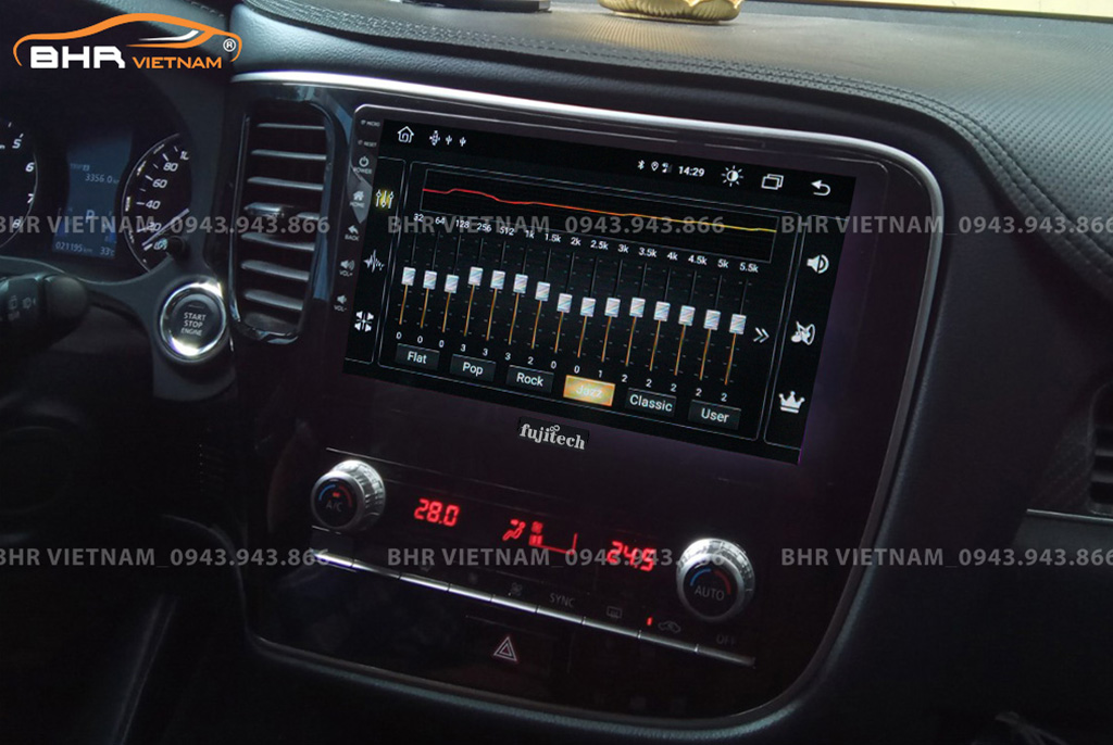 Trải nghiệm âm thanh sống động trên màn hình DVD Android Fujitech 360 Mitsubishi Outlander 2020 - nay