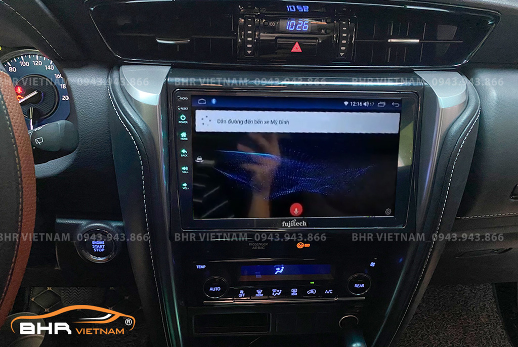 Điều khiển bằng giọng nói Màn hình Android Fujitech 360 Toyota Fortuner 2017 - nay