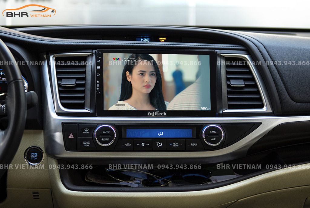 Giải trí trên màn hình DVD Fujitech 360 Toyota Highlander 2014 - 2019