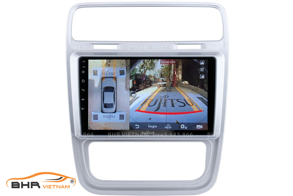 Hình ảnh quan sát camera trước màn hình DVD Fujitech 360 Volkswagen Scirocco 2008 - 2017