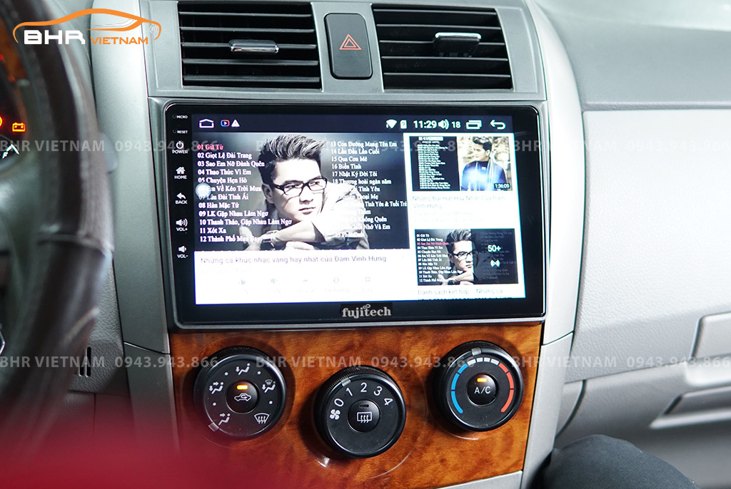 Giải trí đa phương tiện màn hình ô tô giá rẻ Fujitech Toyota Altis 2008 - 2013