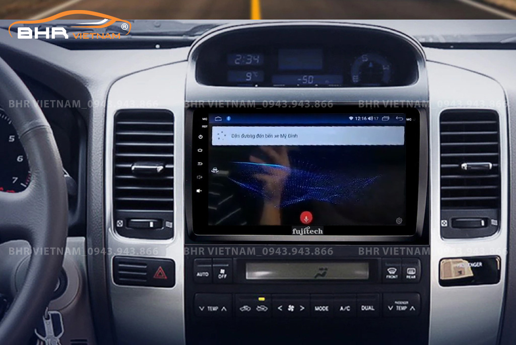 Điều khiển bằng giọng nói Màn hình Android Fujitech Toyota Land Cruiser Prado 2002 - 2009