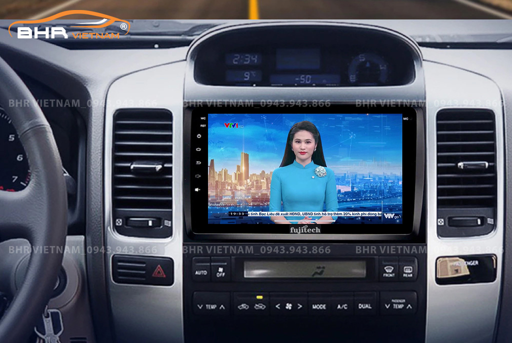 Giải trí đa phương tiện màn hình ô tô giá rẻ Fujitech Toyota Land Cruiser Prado 2002 - 2009