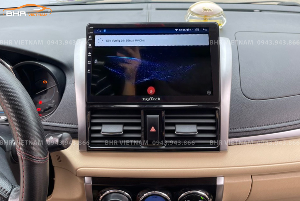 Điều khiển bằng giọng nói Màn hình Android Fujitech Toyota Yaris 2014 - 2018